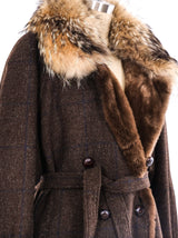 Kenzo Fur Lined Wool Coat Outerwear arcadeshops.com
