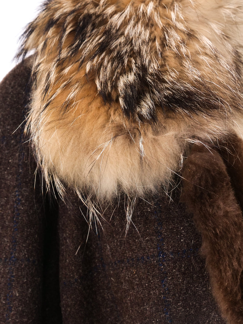 Kenzo Fur Lined Wool Coat Outerwear arcadeshops.com