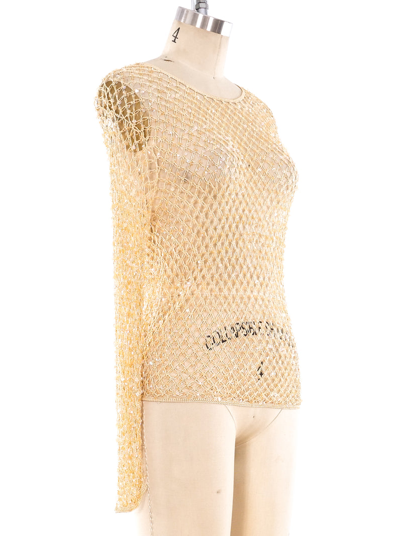 Gianfranco Ferre Embellished Crochet Top Top arcadeshops.com