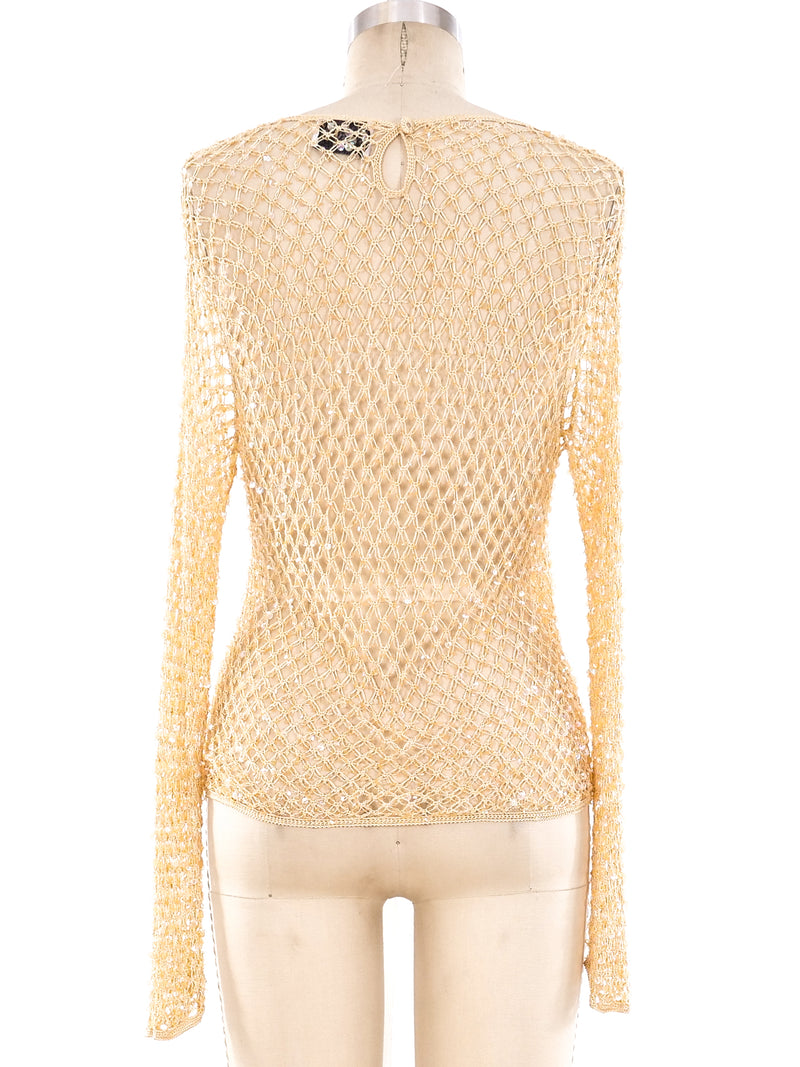 Gianfranco Ferre Embellished Crochet Top Top arcadeshops.com