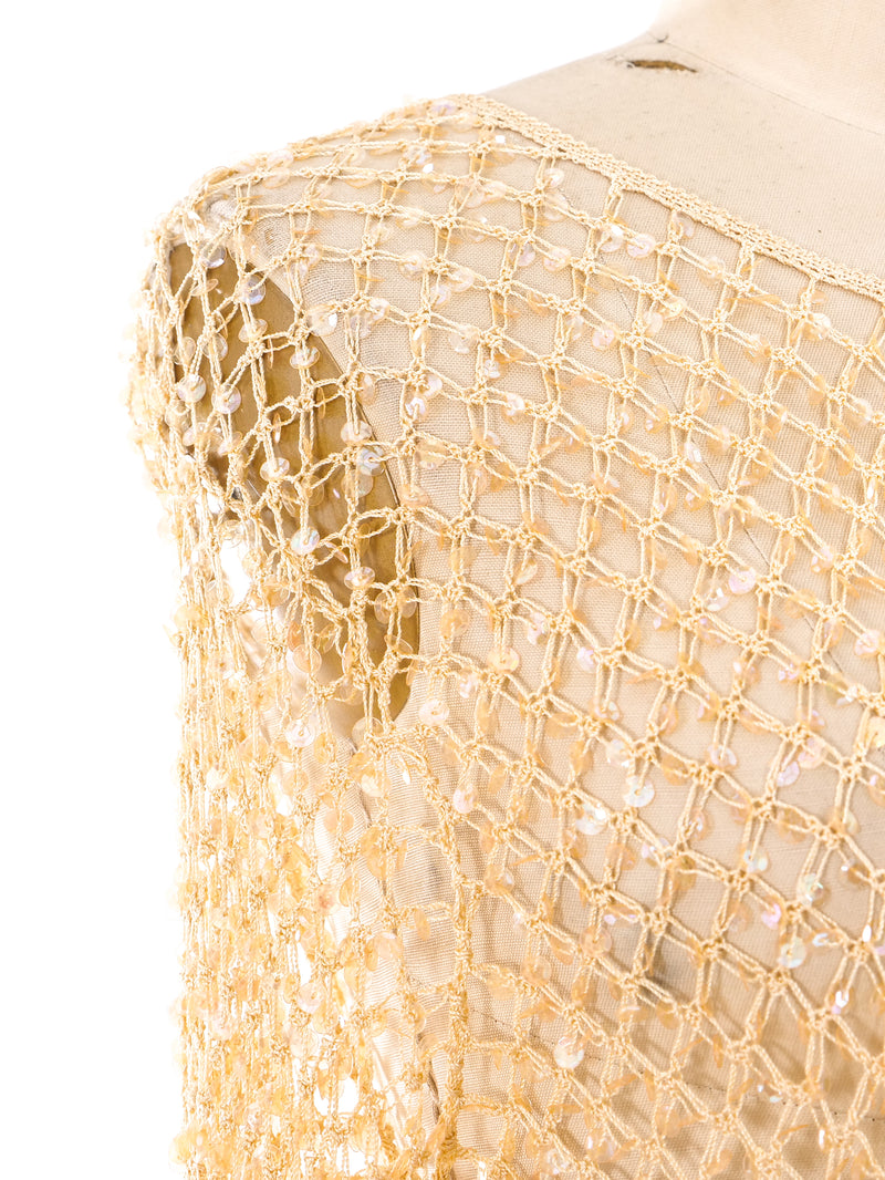 Gianfranco Ferre Embellished Crochet Top Top arcadeshops.com