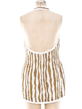 Naeem Khan Embellished Striped Halter Top Top arcadeshops.com