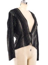 Metallic Lurex Striped Jacket Jacket arcadeshops.com