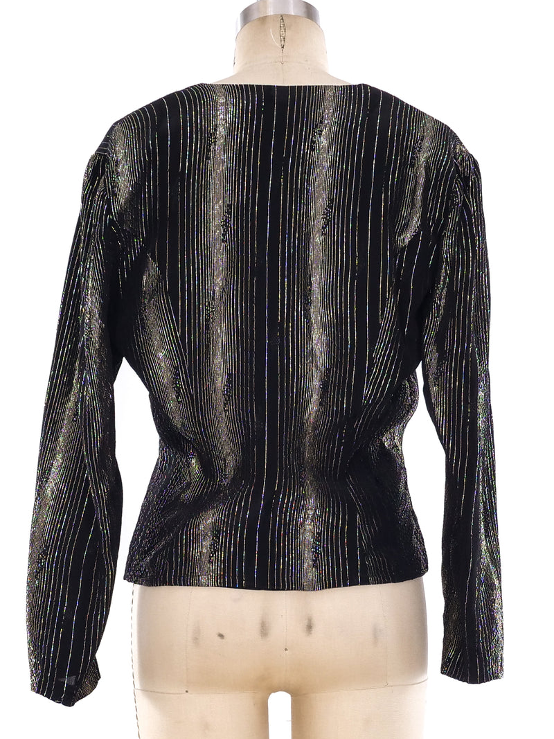 Metallic Lurex Striped Jacket Jacket arcadeshops.com