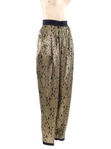 Gianni Versace Metallic Floral Pants Bottom arcadeshops.com