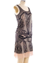 Christian Dior Lace Printed Jersey Dress Dress arcadeshops.com