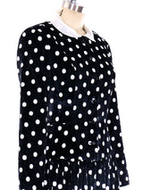 Jean Louis Polka Dot Velvet Dress Dress arcadeshops.com