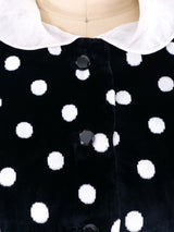 Jean Louis Polka Dot Velvet Dress Dress arcadeshops.com