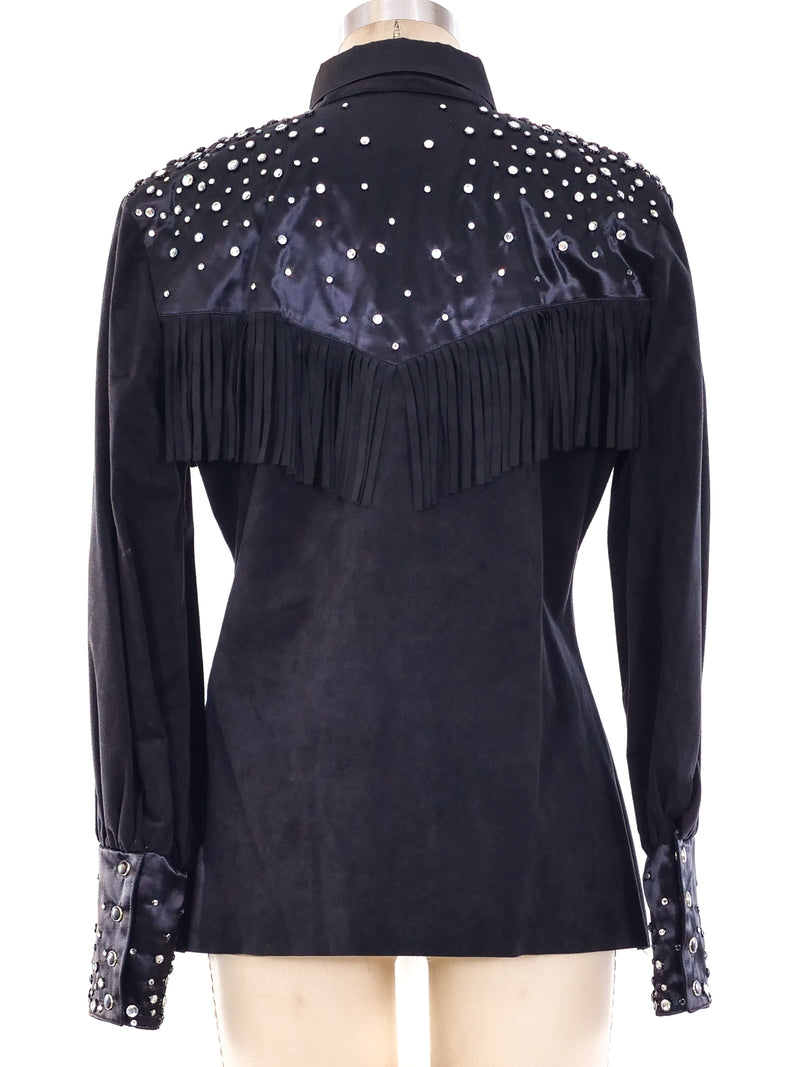 Embellished Ultrasuede Western Shirt Top arcadeshops.com