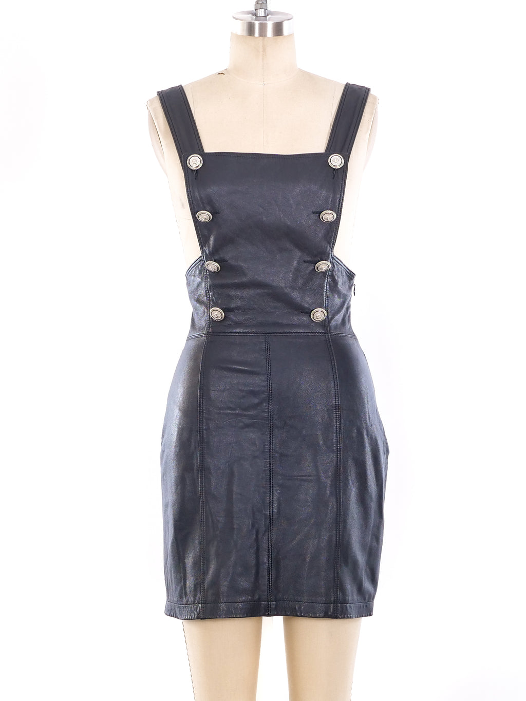 ヴィンテージ Gianni Versace レザー　パワーネット　トップスベスト ヴィンテージ Gianni Versace レザー パワーネット トップス