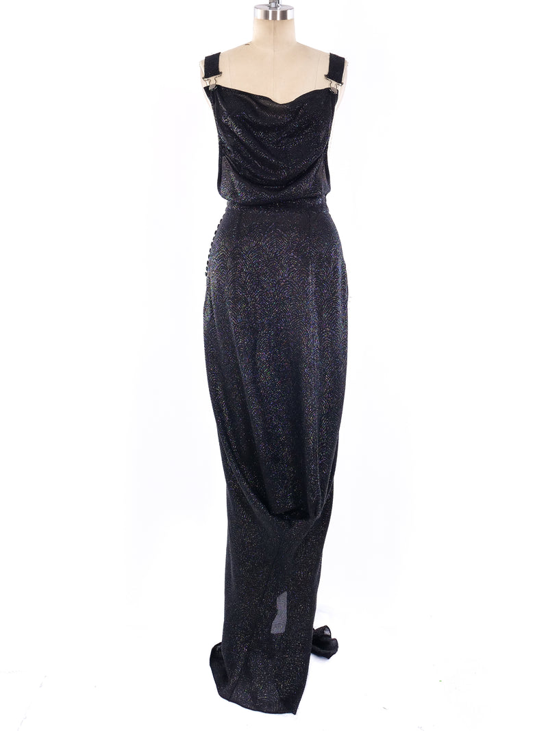 Christian Dior Lurex Suspender Gown Dress arcadeshops.com
