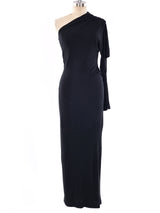 Alexander McQueen One Shoulder Jersey Gown Dress arcadeshops.com