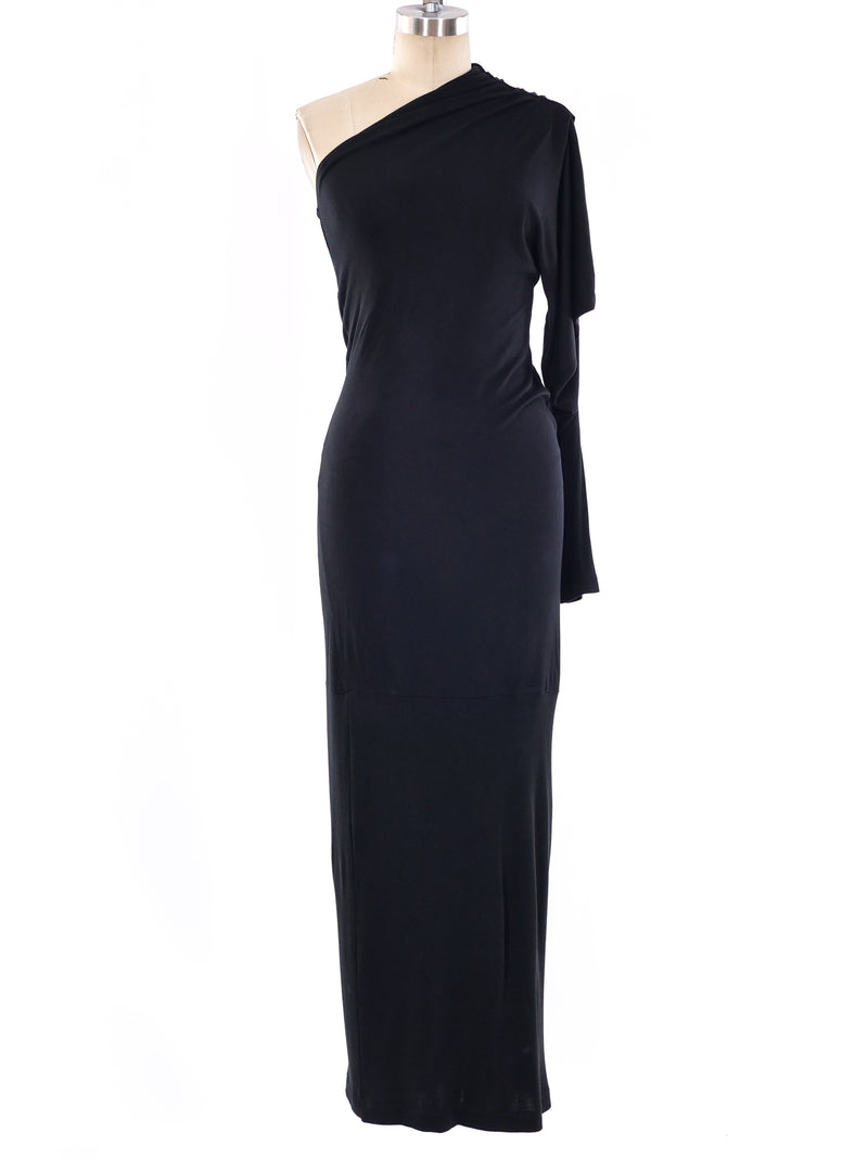 Alexander McQueen One Shoulder Jersey Gown Dress arcadeshops.com