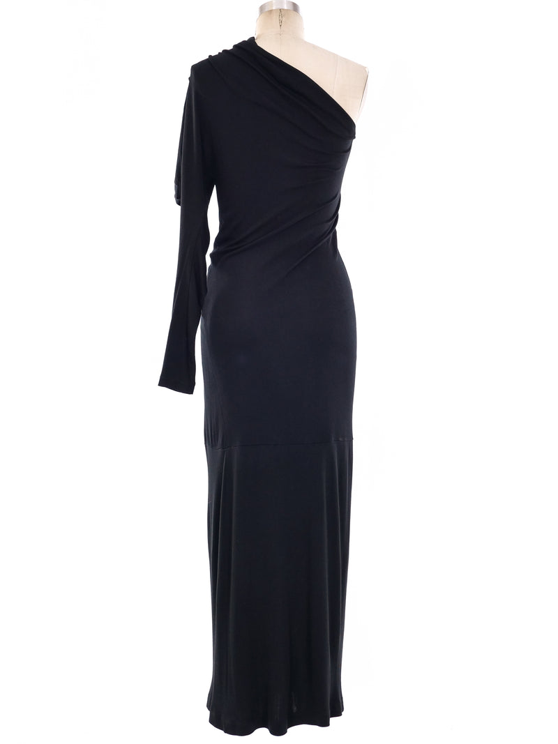 Alexander McQueen One Shoulder Jersey Gown Dress arcadeshops.com