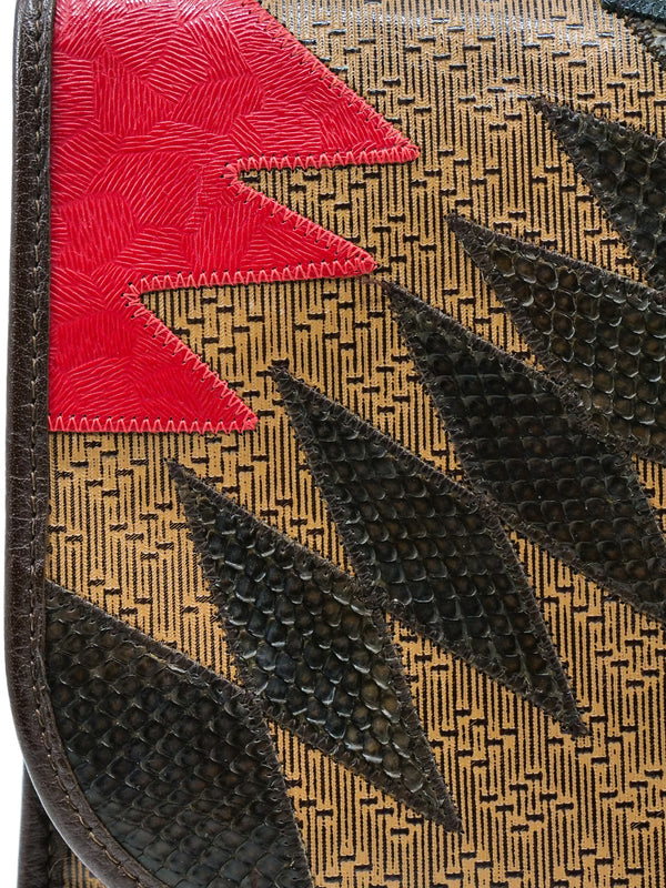 Carlos Falchi Patchwork Envelope Clutch Accessory arcadeshops.com