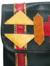 Carlos Falchi Patchwork Envelope Clutch Accessory arcadeshops.com