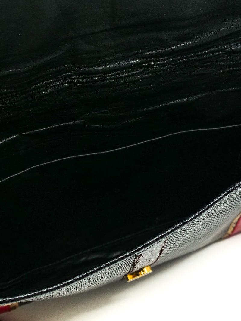 Carlos Falchi Patchwork Envelope Clutch Accessory arcadeshops.com
