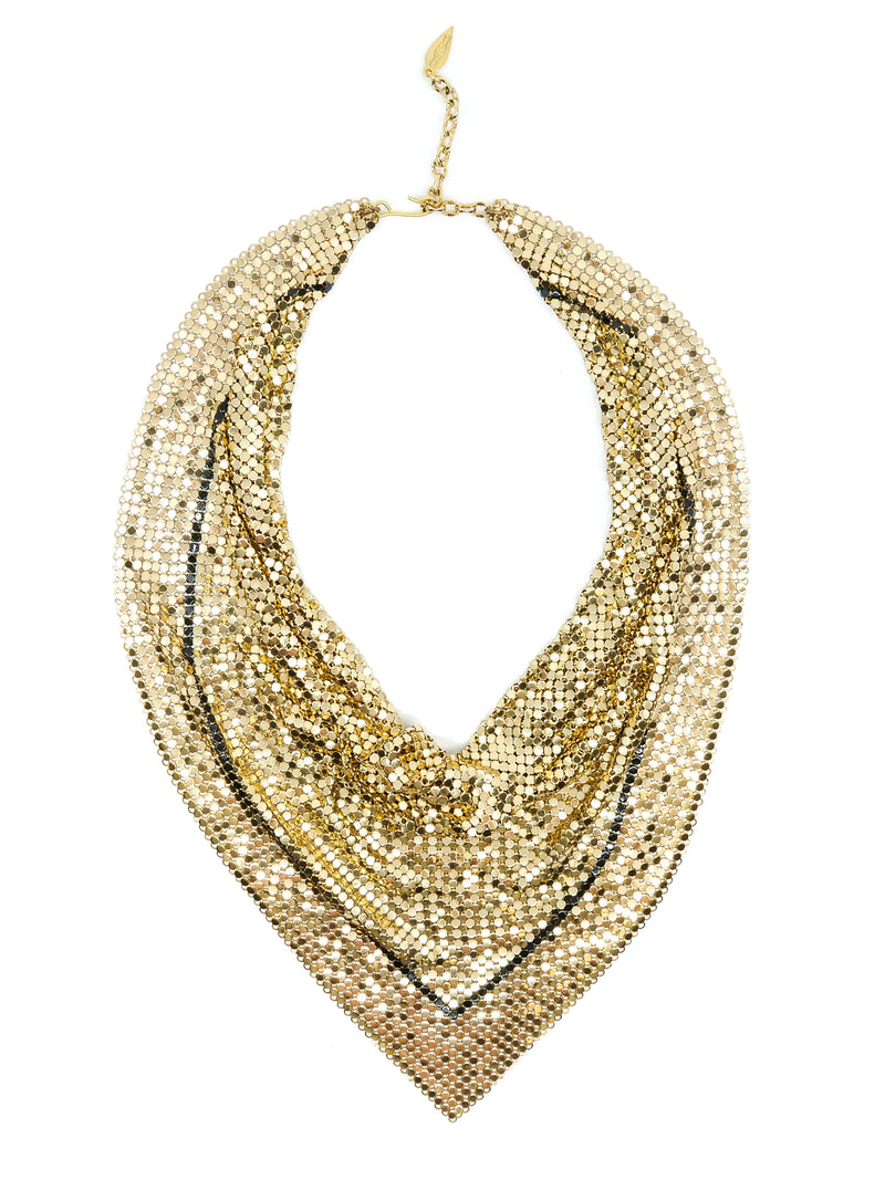 Whiting and Davis Chainmail Bib Necklace Accessory arcadeshops.com