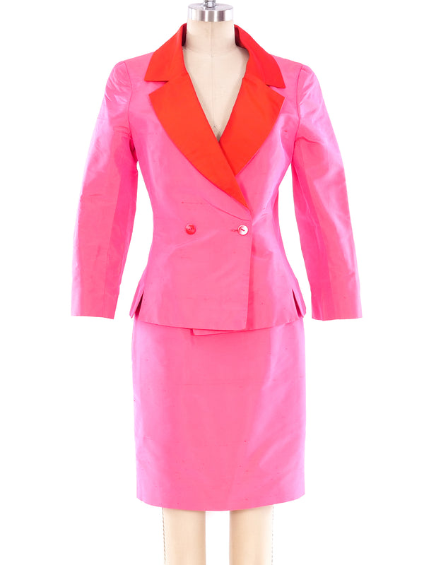 Balmain Colorblock Silk Suit Suit arcadeshops.com