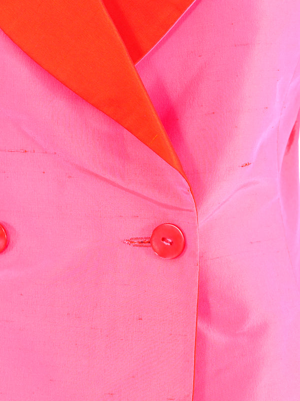 Balmain Colorblock Silk Suit Suit arcadeshops.com