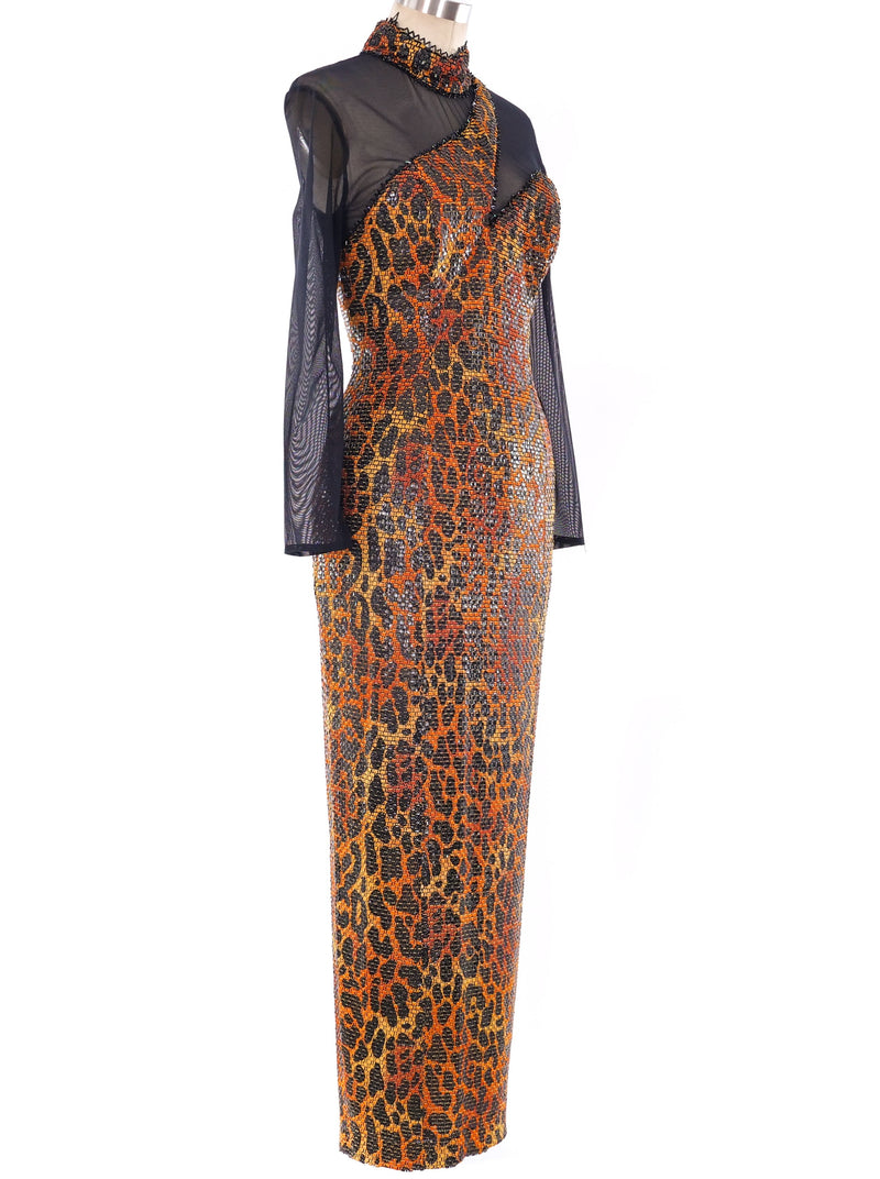 Leopard Printed Mosaic Dress Dress arcadeshops.com