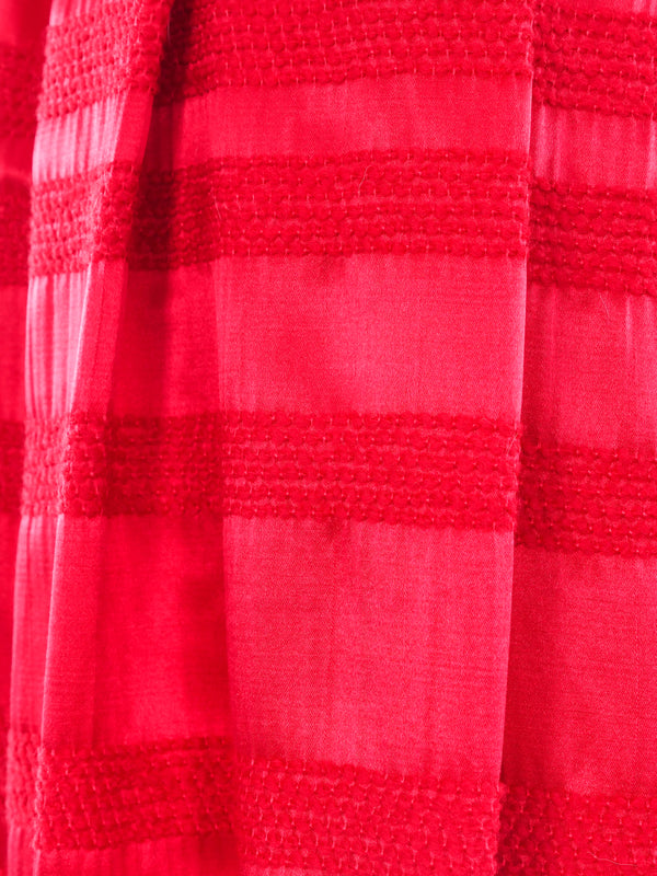 Embroidered Satin Maxi Skirt Bottom arcadeshops.com