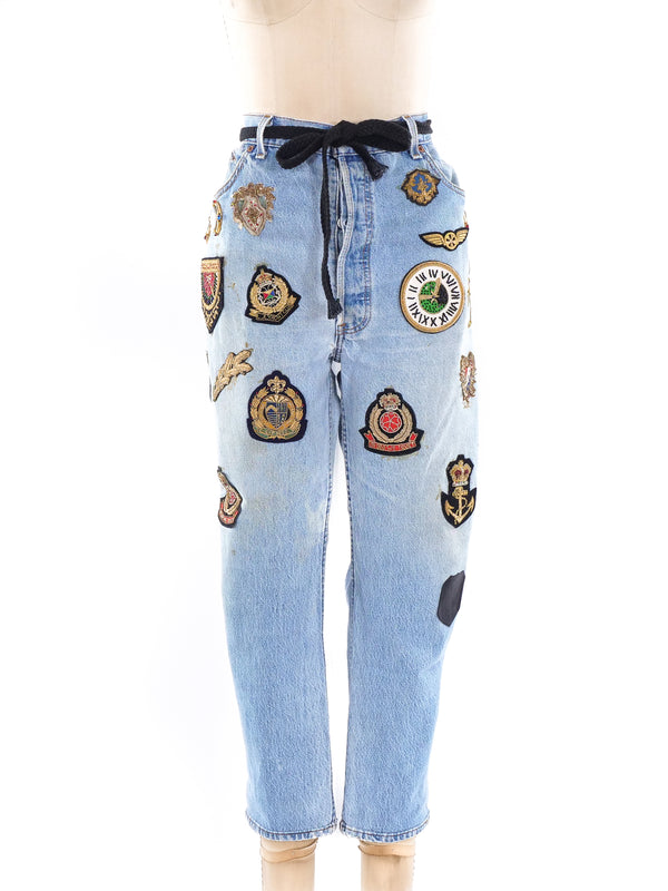 Embellished Vintage Levis Jeans Bottom arcadeshops.com
