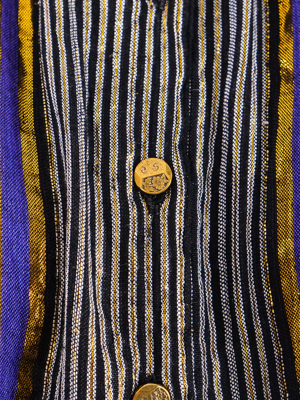 Metallic Striped Caftan Dress arcadeshops.com