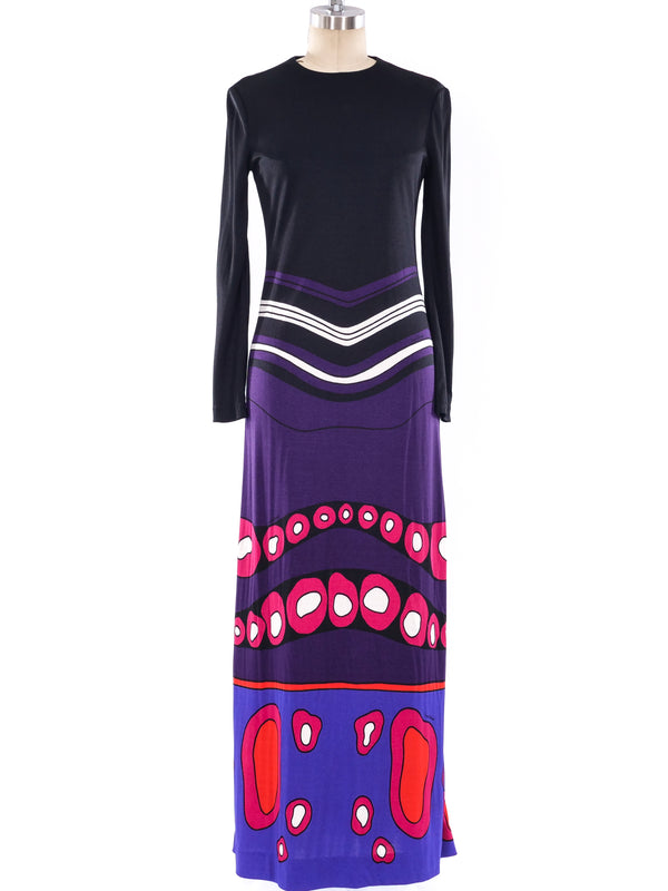 Louis Feraud Op-Art Printed Jersey Dress Dress arcadeshops.com