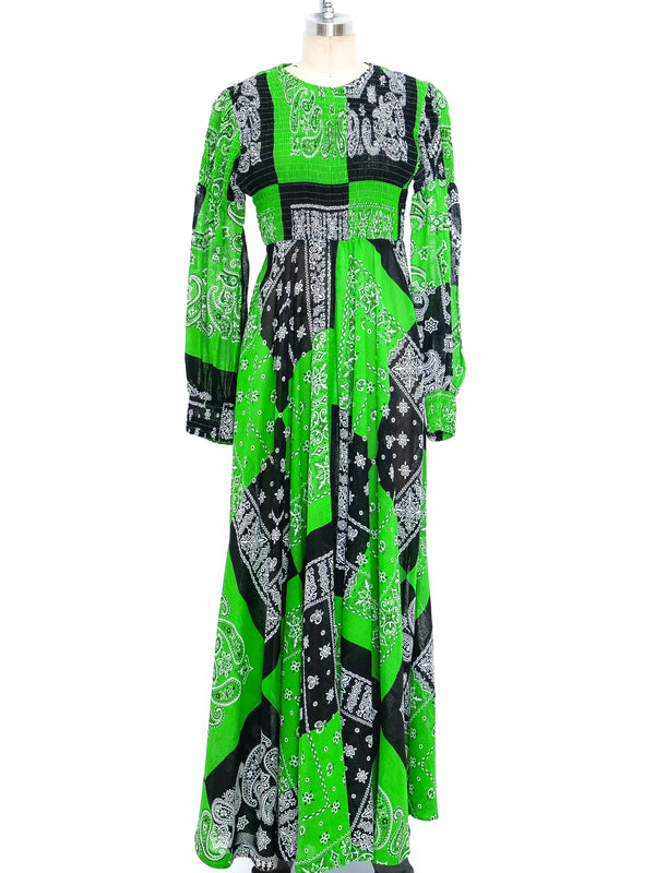 Bandana Printed Maxi Dress Dress arcadeshops.com