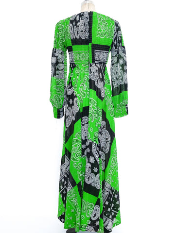Bandana Printed Maxi Dress