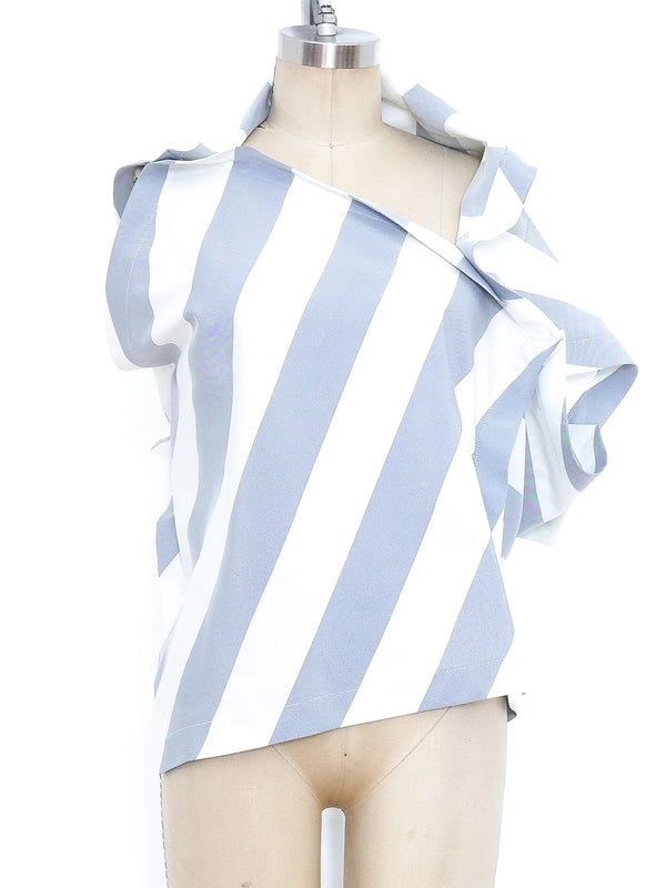 Issey Miyake Striped Origami Top Top arcadeshops.com