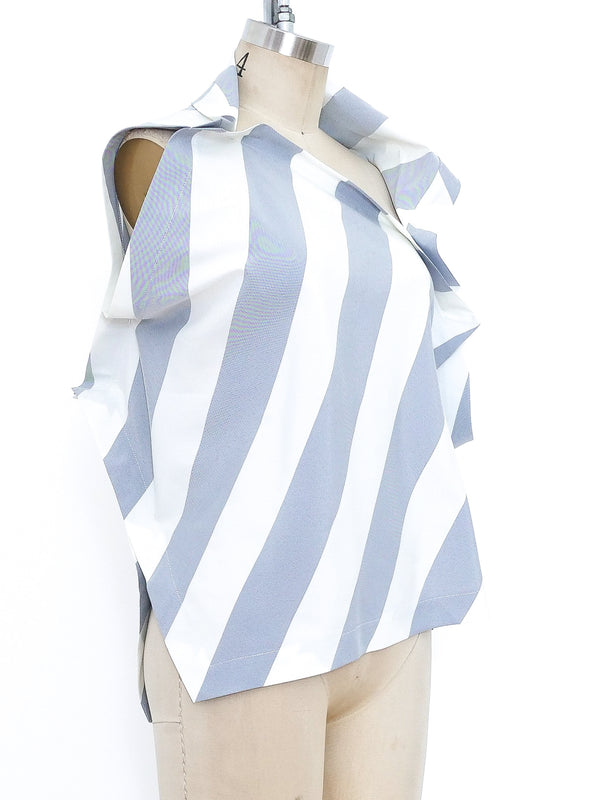Issey Miyake Striped Origami Top Top arcadeshops.com