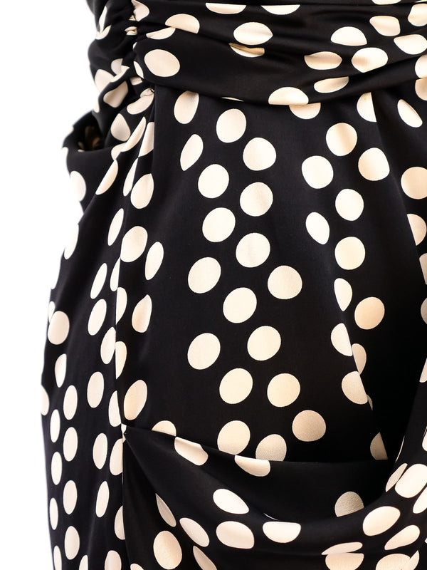 Lanvin Strapless Polka Dot Silk Dress Dress arcadeshops.com