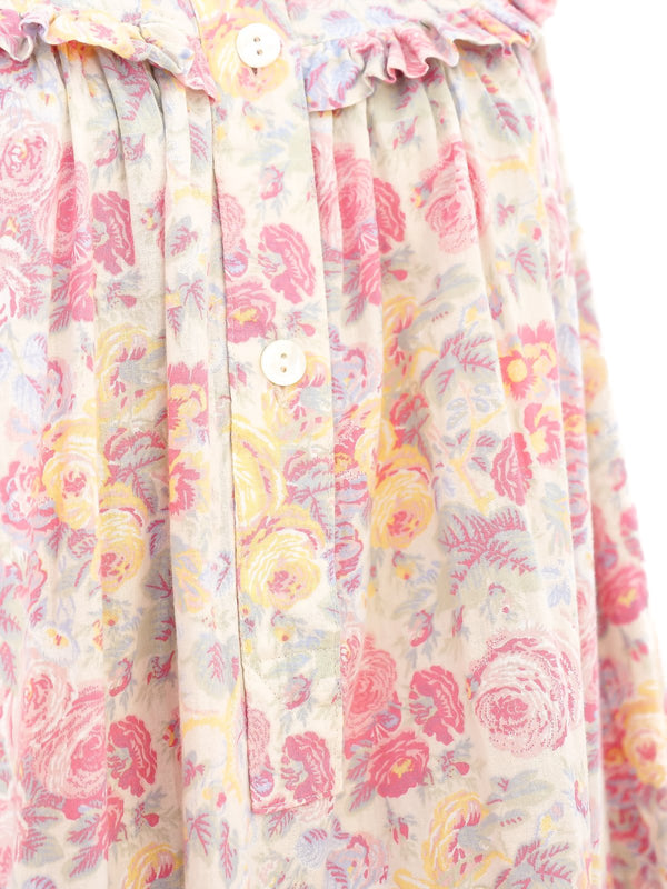 Laura Ashley Floral Flannel Shirt Dress Dress arcadeshops.com