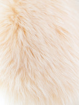 Bill Blass Fur Trimmed Ivory Chiffon Gown Dress arcadeshops.com