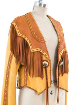 Fringed Leather Western Jacket Jacket arcadeshops.com