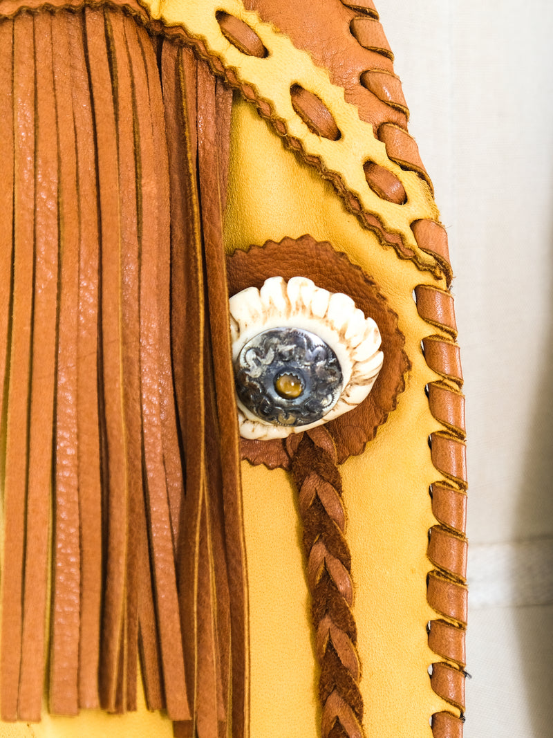 Fringed Leather Western Jacket Jacket arcadeshops.com