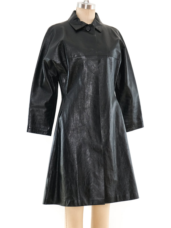 Givenchy Couture Patent Leather Overcoat Outerwear arcadeshops.com