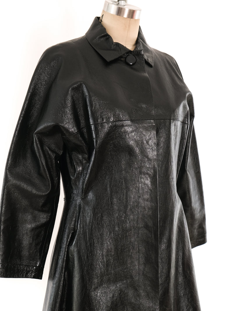 Givenchy Couture Patent Leather Overcoat Outerwear arcadeshops.com