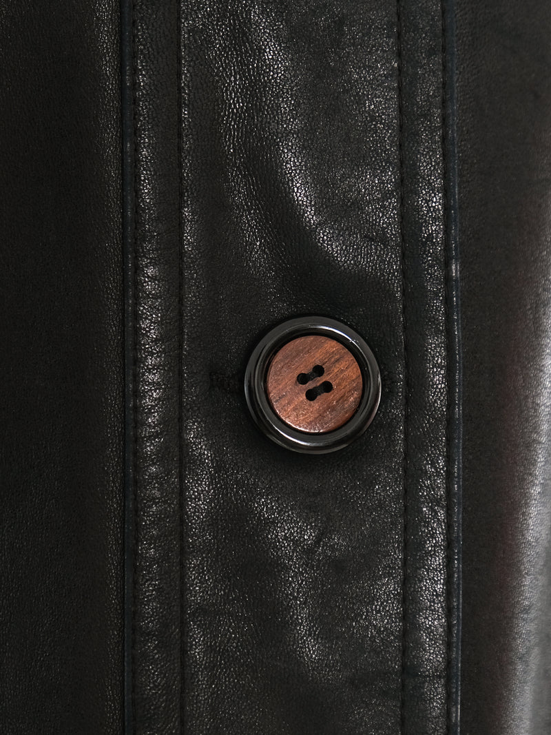 Yves Saint Laurent Leather Military Jacket Jacket arcadeshops.com