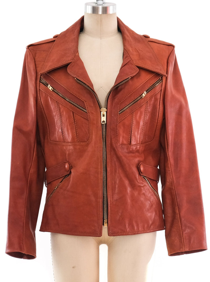 Gandalf Rust Leather Jacket Jacket arcadeshops.com