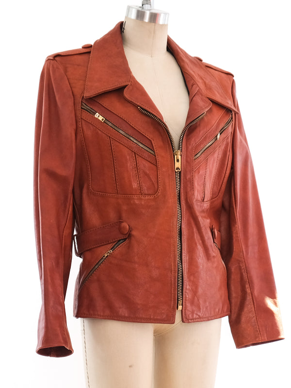 Gandalf Rust Leather Jacket Jacket arcadeshops.com