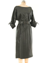 1980's Zip Accented Leather Dress Dress arcadeshops.com