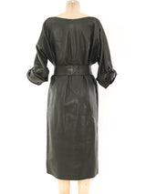 1980's Zip Accented Leather Dress Dress arcadeshops.com