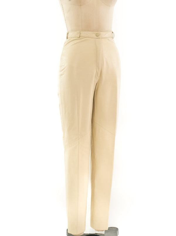 Cream Leather Suit Suit arcadeshops.com