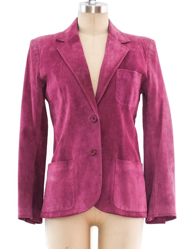Gucci Fuchsia Suede Jacket Jacket arcadeshops.com