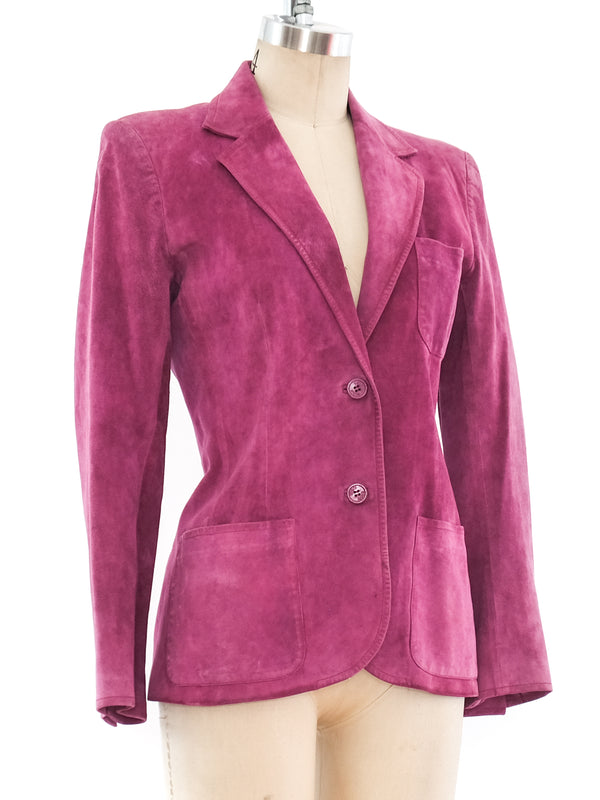 Gucci Fuchsia Suede Jacket Jacket arcadeshops.com