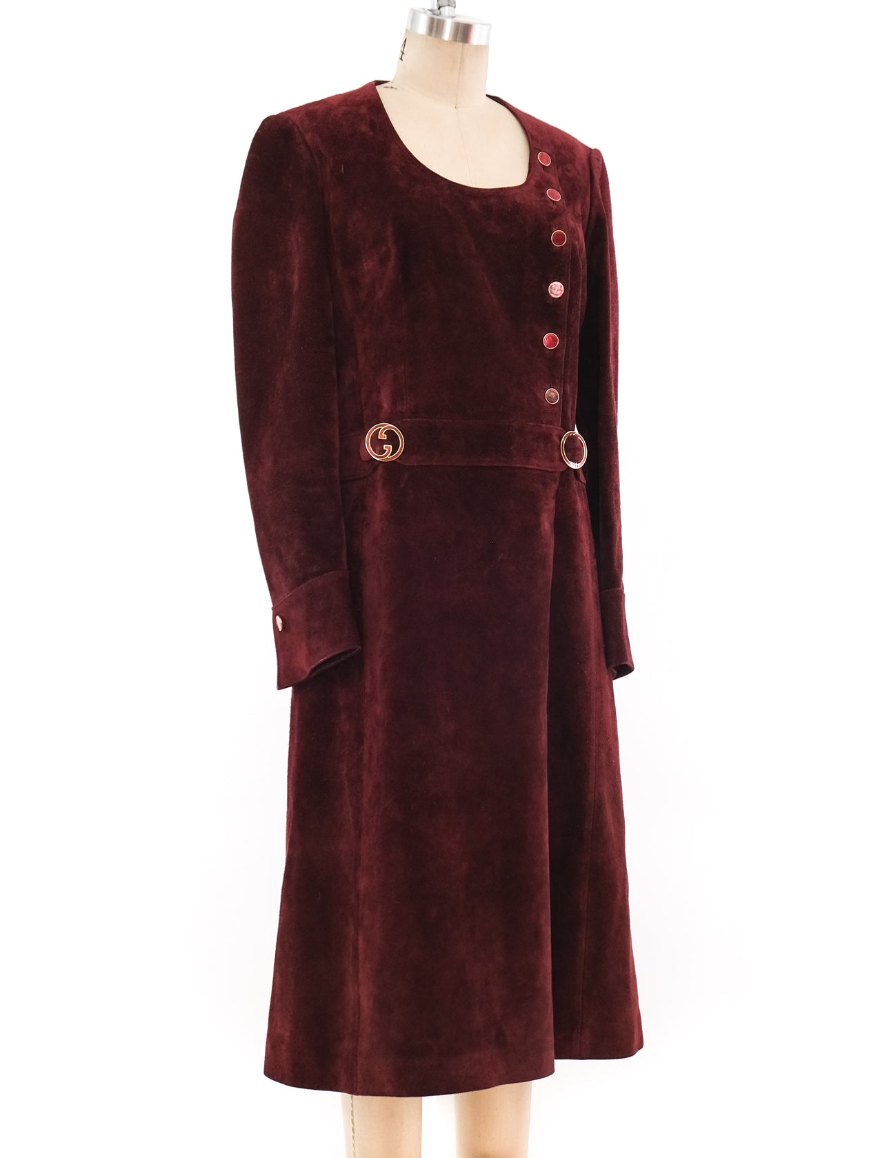 Gucci Suede Coat Dress