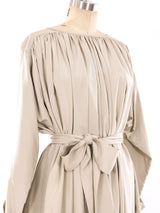 Khaki Pleated Maxi Dress Dress arcadeshops.com